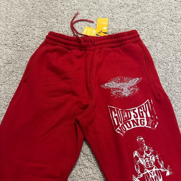 Men'sYoungLA 2143 - Golds Gym Immortal Joggers XL NWT, Red - Picture 4 of 11